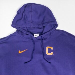 Nike Clemson Tigers Football Hoodie Pullover NCAA Purple Orange Mens Size Medium